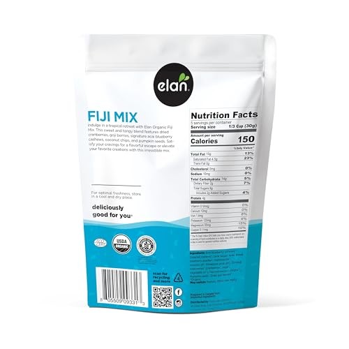Superfood Nut Mix Elan Organic Fiji Dried Fruit 4.8 oz