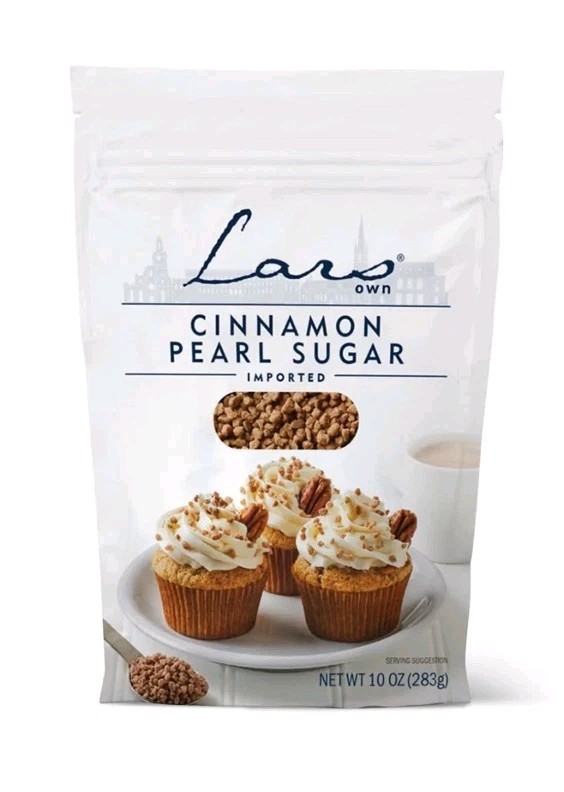 LARS OWN CINNAMON Scandinavian Swedish Pearl Sugar Belgium Import 10oz/283g Bag