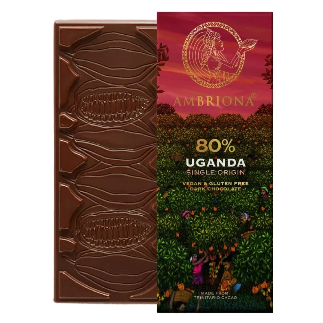 Ambriona 80% Uganda Origin Cacao Dark Chocolate Bar