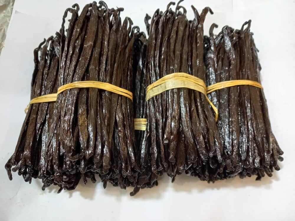 10 Pure Vanilla Beans Grade A For Vanilla Extract, Whole Vanilla Pods For Baking