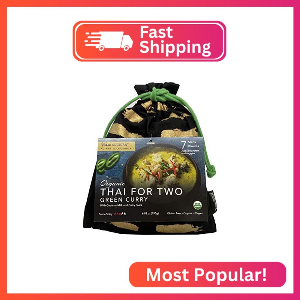 Verve Culture Thai for Two – Thai Green Curry Meal Kit – USDA Organic, Vegan, Gl