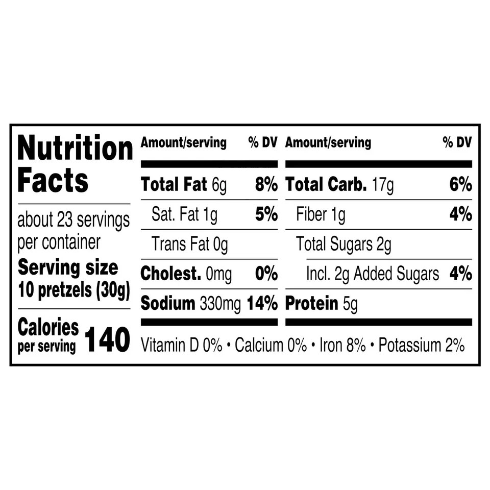 Great Value Peanut Butter Filled Pretzel, 24 oz (Resealable Container)