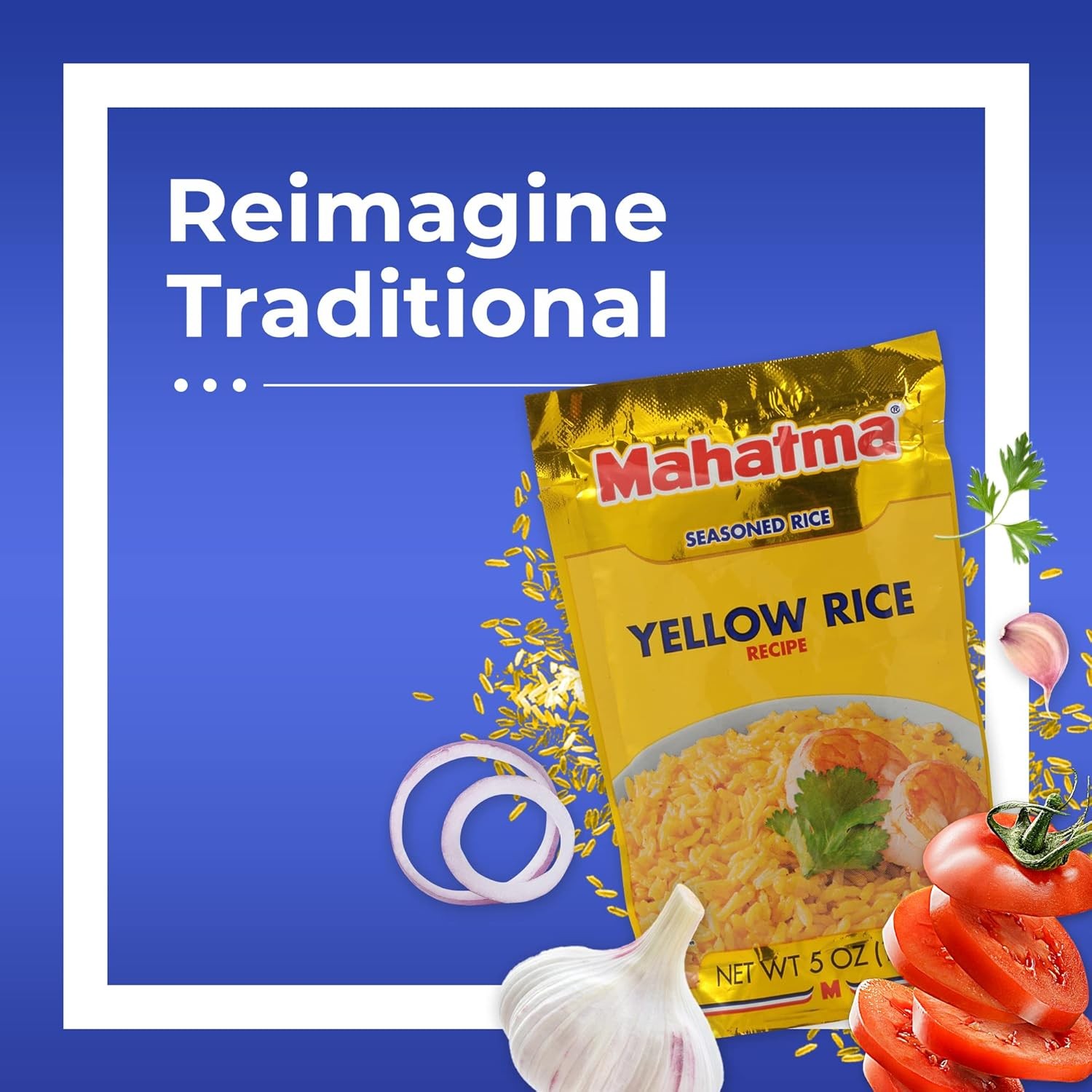 Mahatma Yellow Rice Mix, Long-Grain Rice, Stovetop or Microwave 5 Ounce