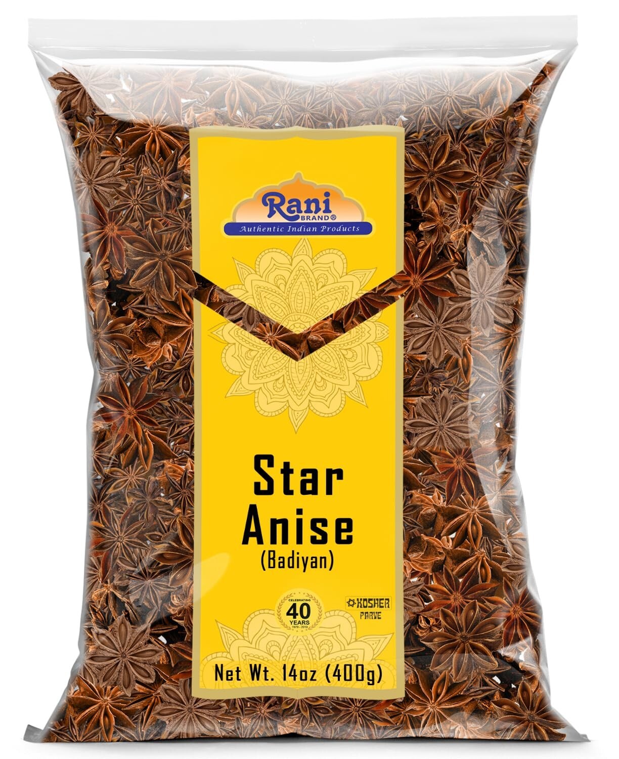 Rani Star Anise Seeds, Whole Pods (Badian Khatai) Spice 14oz (400g)