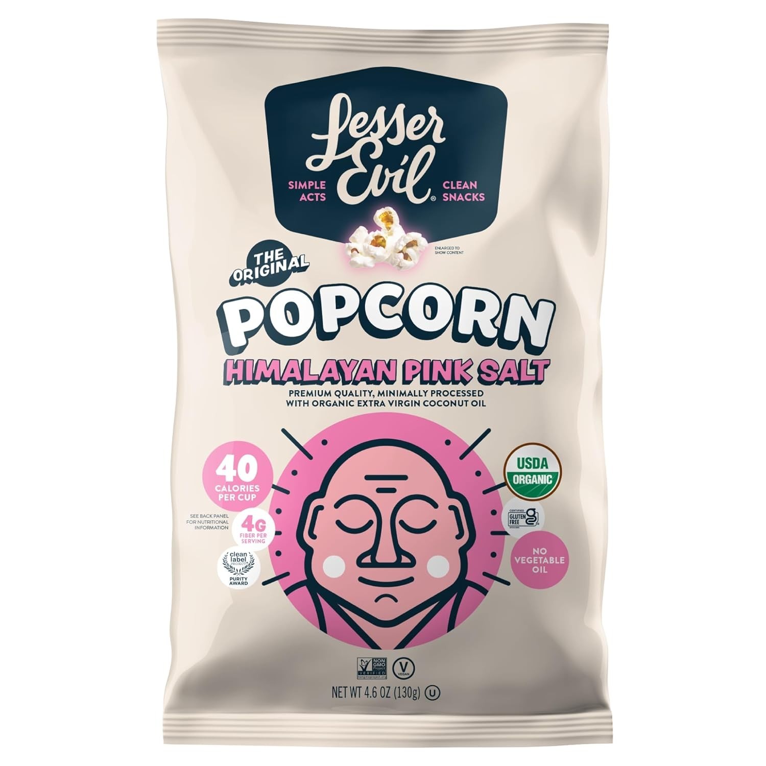 Gourmet Himalayan Pink Salt Popcorn – 4.6 Oz & Gluten Free Snack