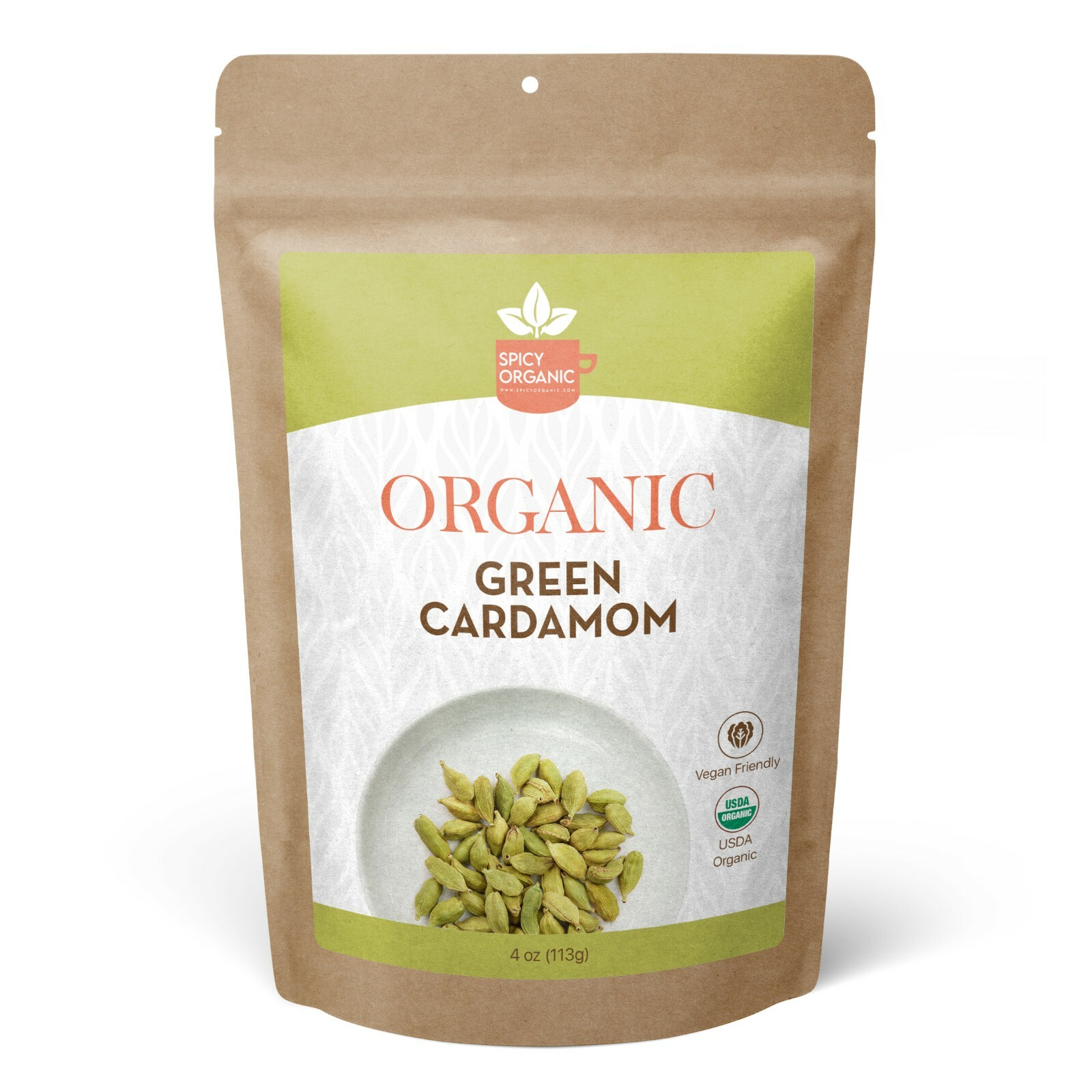 Organic Green Cardamom Pods Whole – Fresh Cardamom Seeds – 4OZ