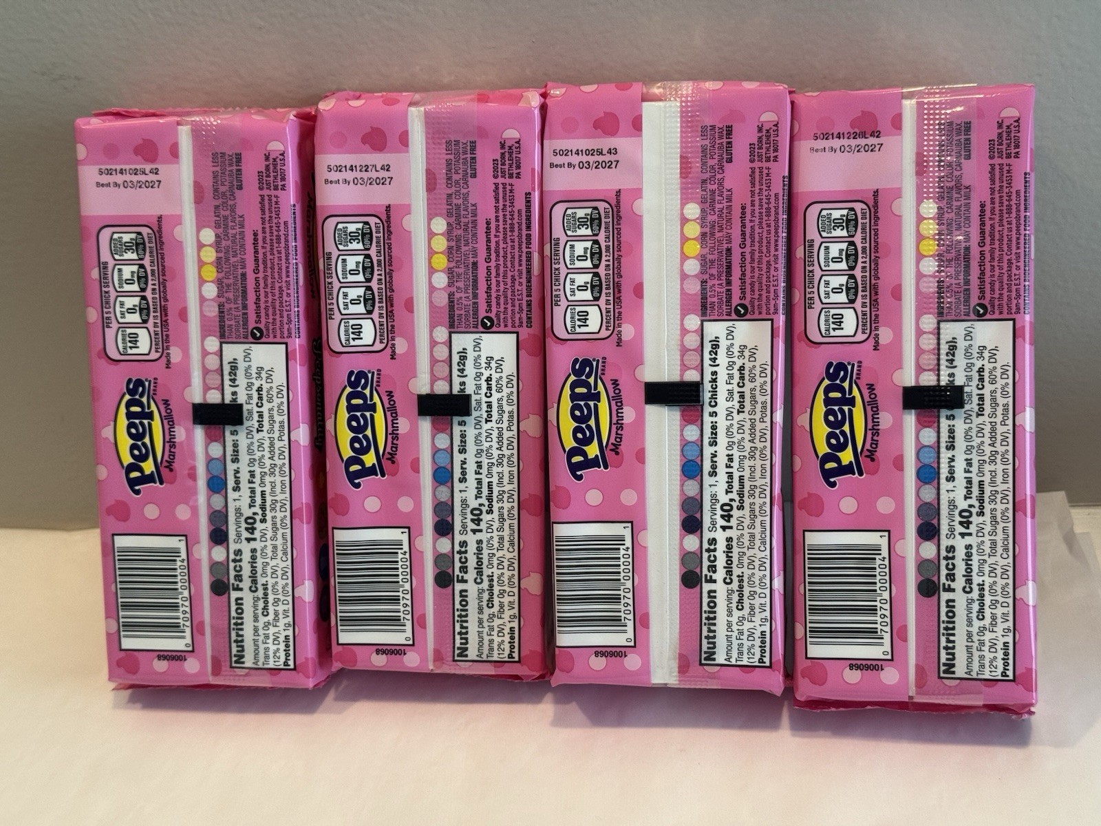 Peeps Pink Marshmallow 5 Count 4 Pack 20 Total Peeps NEW Free Shipping