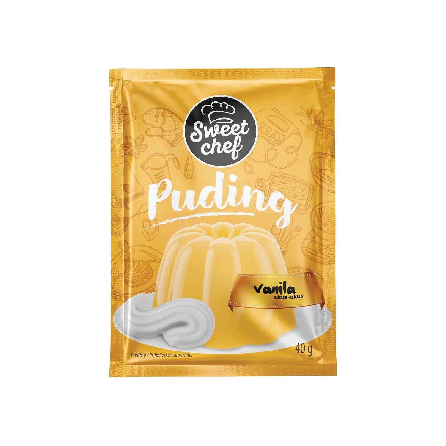 5 x 40g Sweet Chef Vanilla Pudding Each Buyer Get a GIFT!