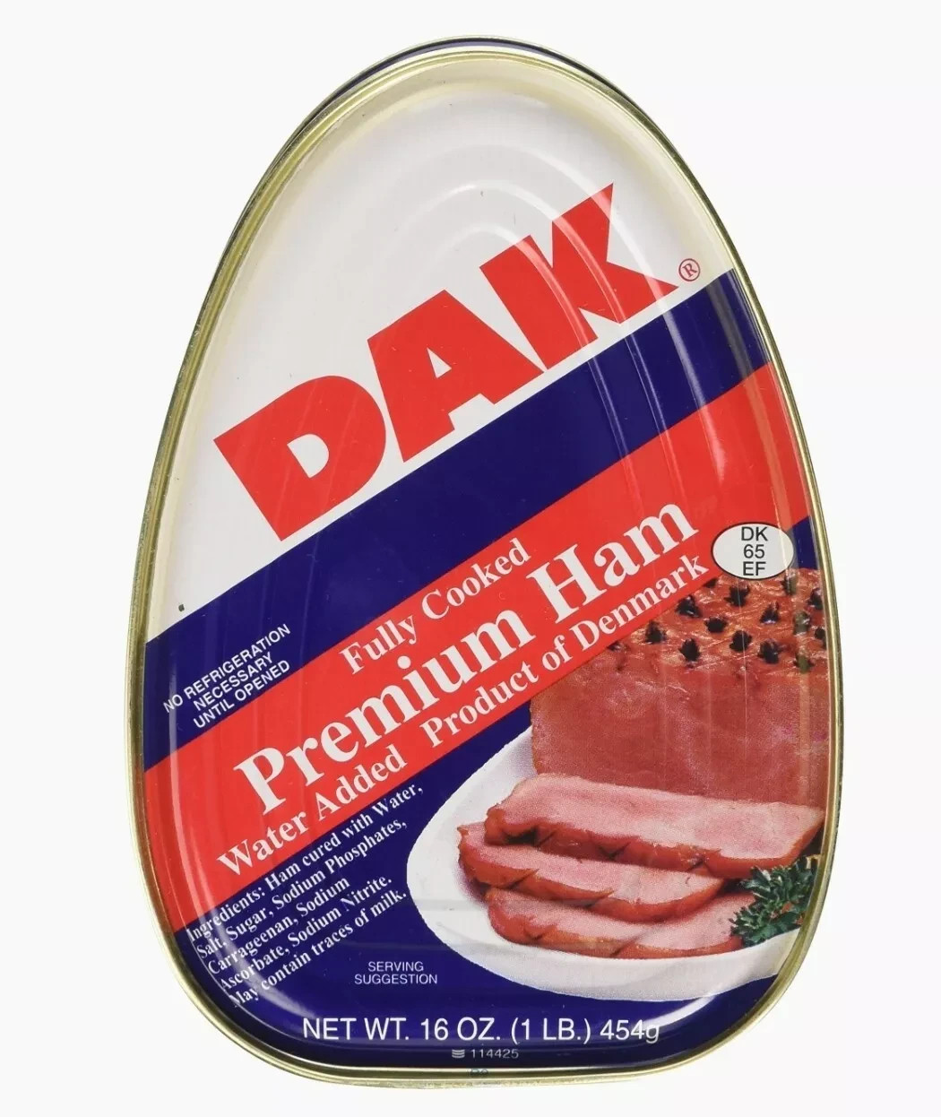 1 Pack-16oz DAK Premium Ham Fully Cooked water added Ready 2 eat Picnic Food