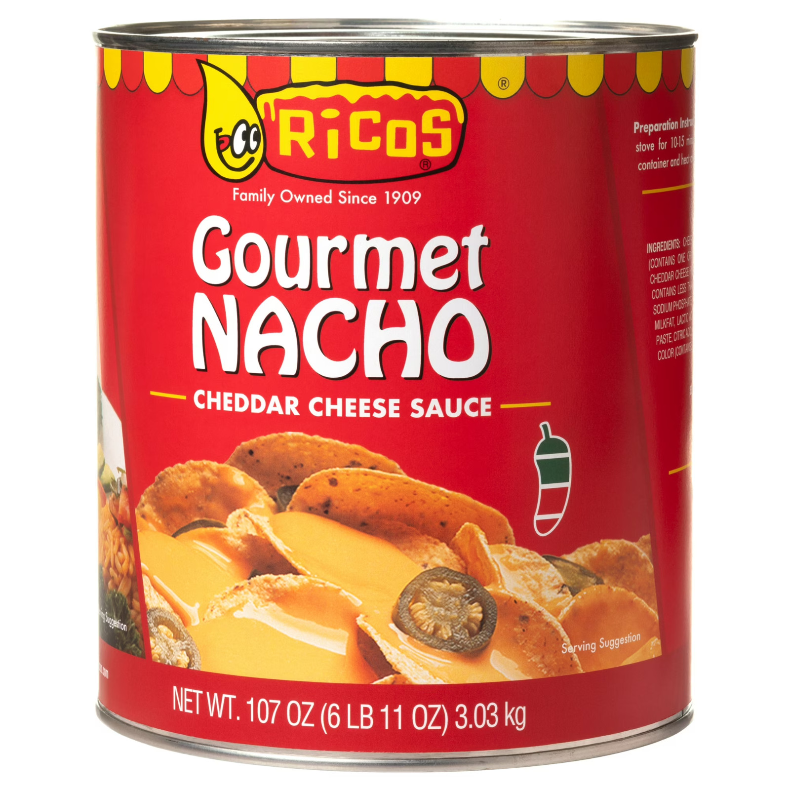 Ricos Gourmet Nacho Cheese Sauce 107 oz Ready-to-Serve Creamy Cheddar Dip..