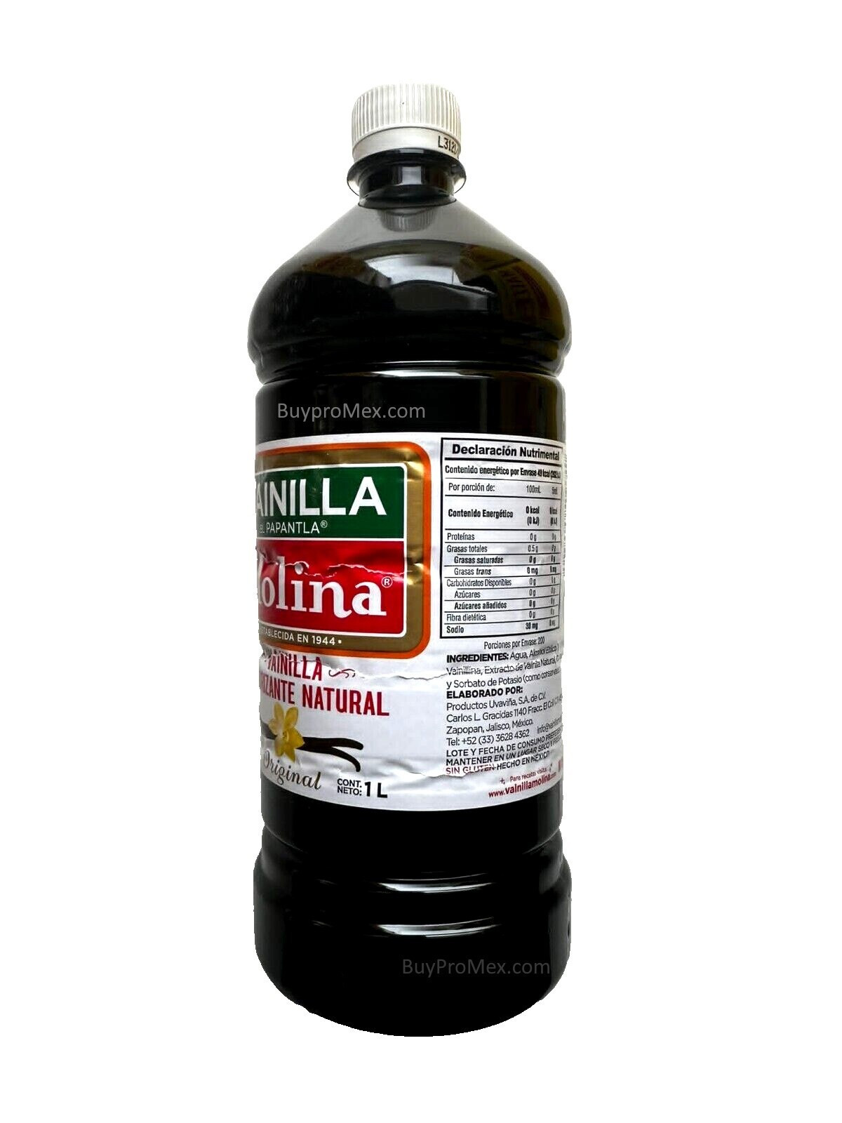 Molina Vainilla Mexican Vanilla Molina Extract Best Seller in Mexico 1000Ml/33Oz