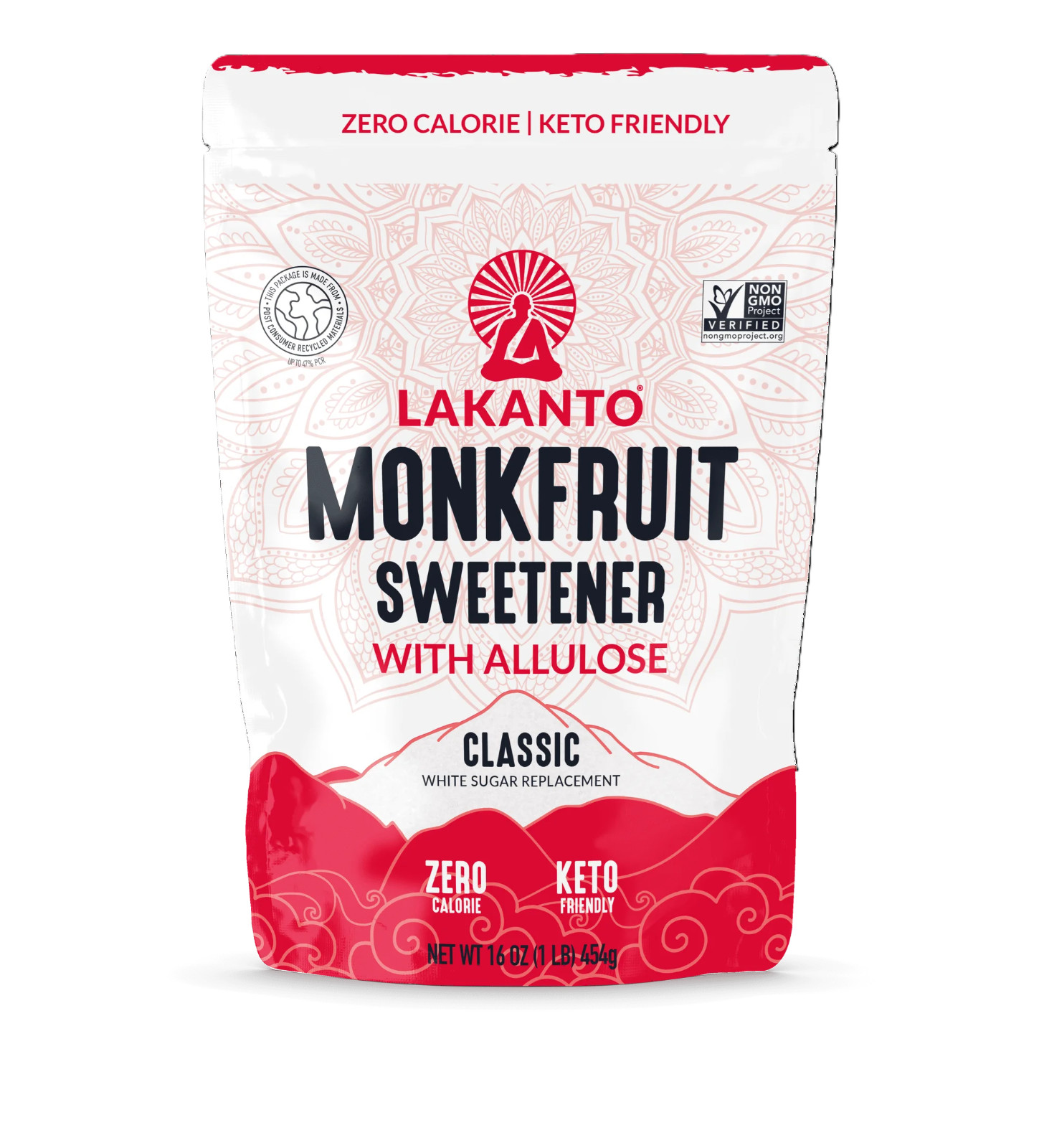 Lakanto Classic Monk Fruit Sweetener with Allulose, 1 lb, 1 Count