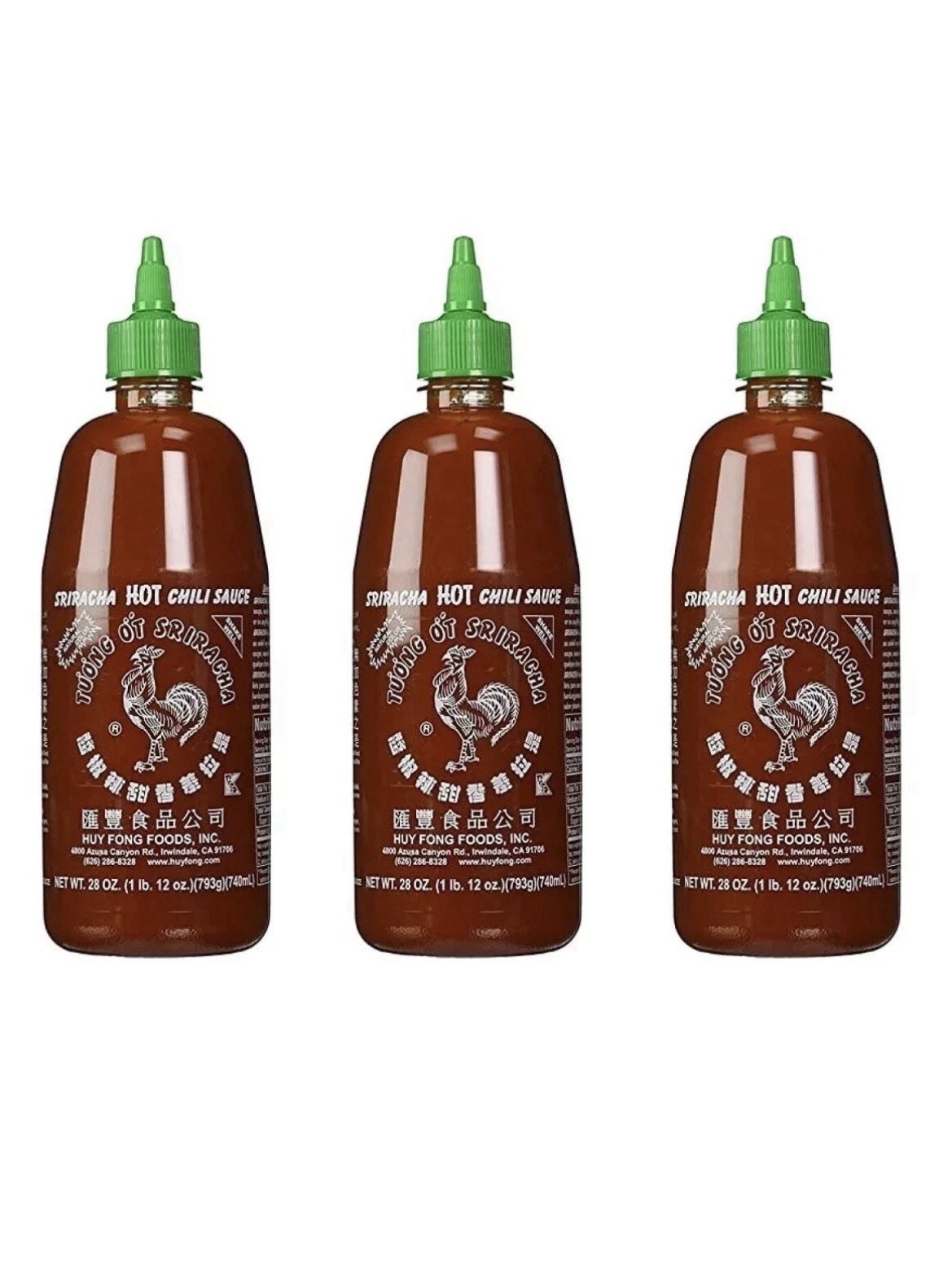 3 Big Bottles Huy Fong Sriracha Hot Chili Sauce 28 oz *3 bottles. BBD: SEP2027