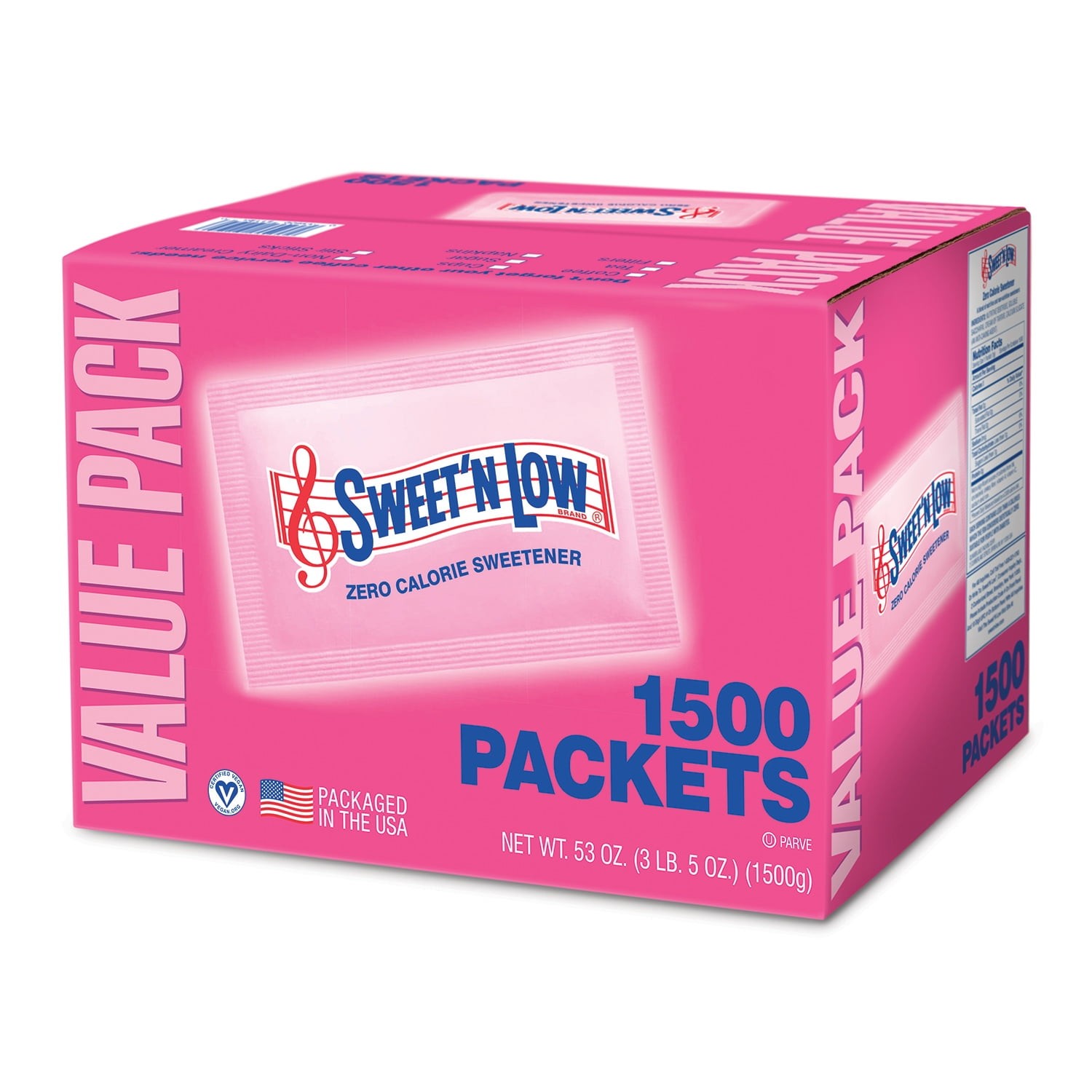 Sweet’N Low Zero Calorie Sweetener, Sugar Substitute Packets, 53 oz, 1500 Count​