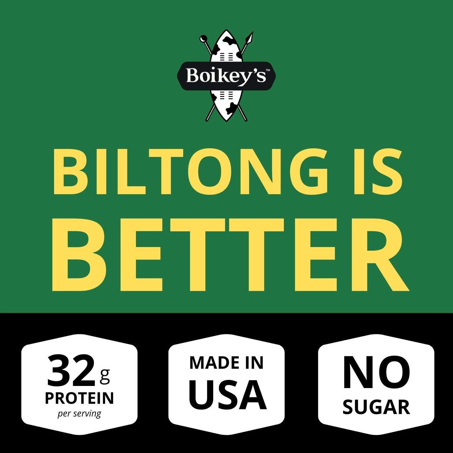Boikeys Biltong South African Style Beef Jerky – Traditional Flavor – Gluten …