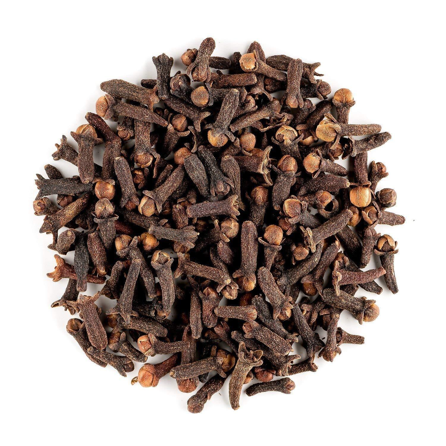 Whole Cloves: 1 Oz, 2 Oz, 4 Oz, 8 Oz, 1 Lb, 2 Lbs, 5 Lbs, and 10 Lbs