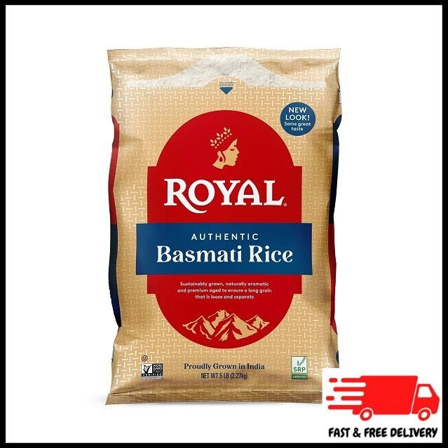 White Basmati Long Grain Rice, 5 Lb Bulk Bag