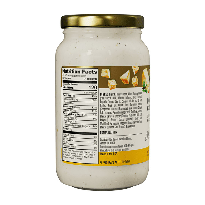 Four Cheese Creamy Pasta Sauce, 14 oz Jar Free Shipping in 2 days