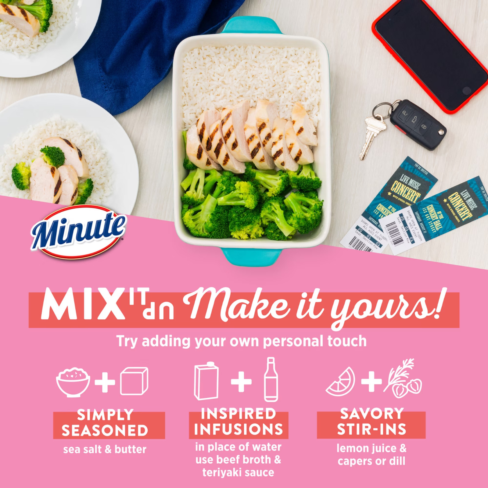 Minute White Rice, Instant White Rice for Quick Dinner Meals, 72-Ounce Box
