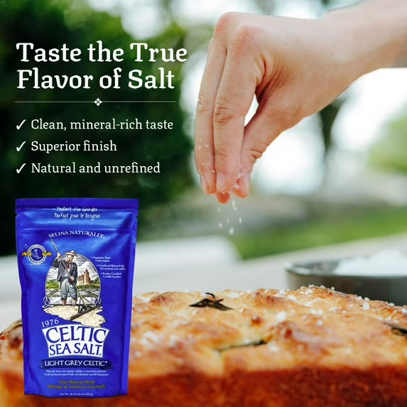 Celtic Sea Salt Light Grey Sea Salt Resealable Bag Kosher Certified 16 oz….