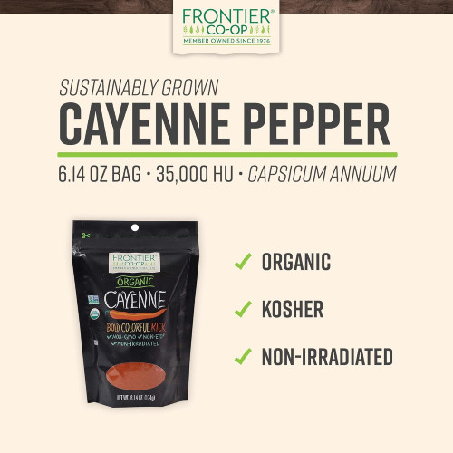 Frontier Co-op Organic Ground Cayenne 6.14 oz. 5/2027