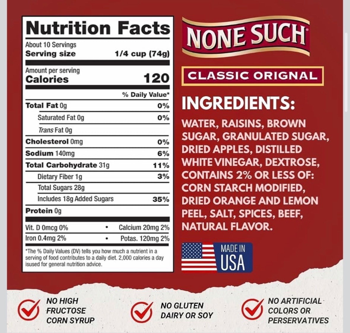 None Such Mincemeat with Raisins & Apples Pack of 2, 27 oz Jars
