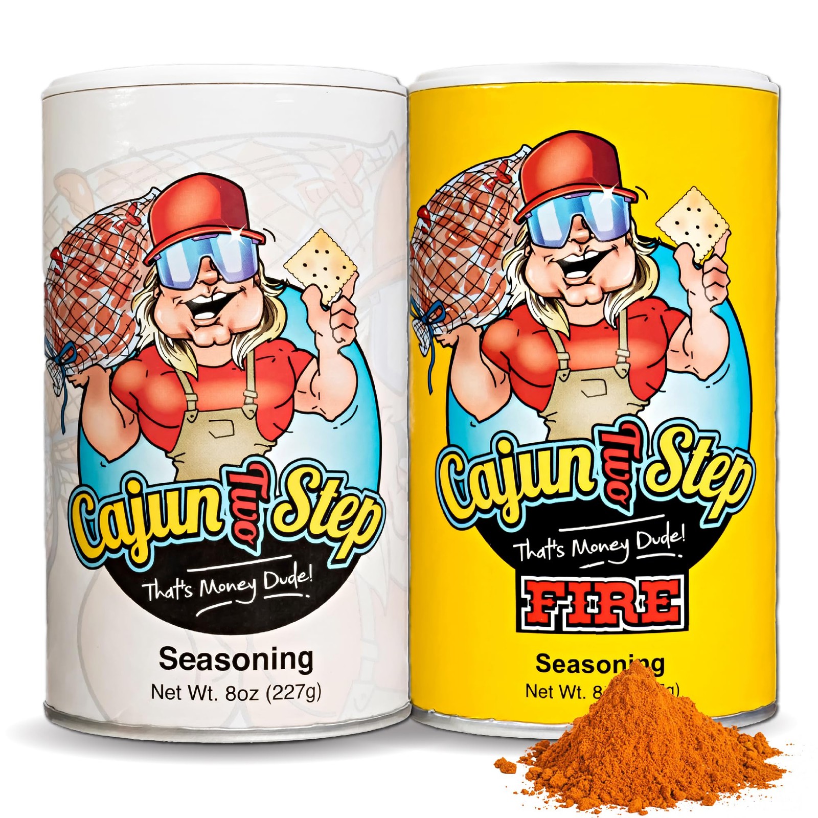 Cajun Two Step – StaleKracker – Original & Fire Variety 8 Ounce (Pack of 2)