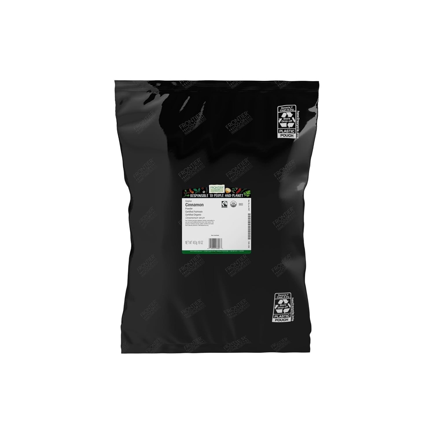 Organic Ceylon Cinnamon, Ground, Fairtrade Certified, 16 Oz, Bulk Bag – «True…