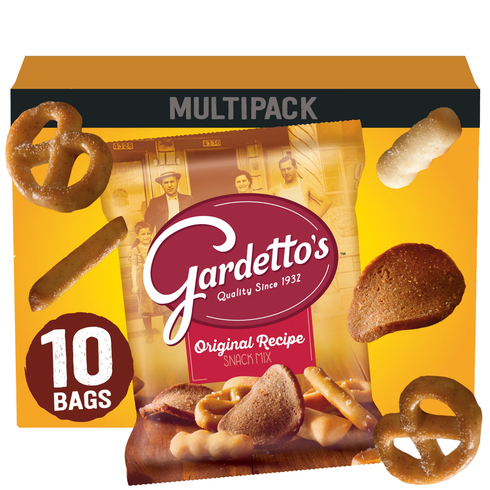 Gardetto’s Original Recipe Snack Mix, Single Serve Bags Multipack, 10 Ct, 17.5oz