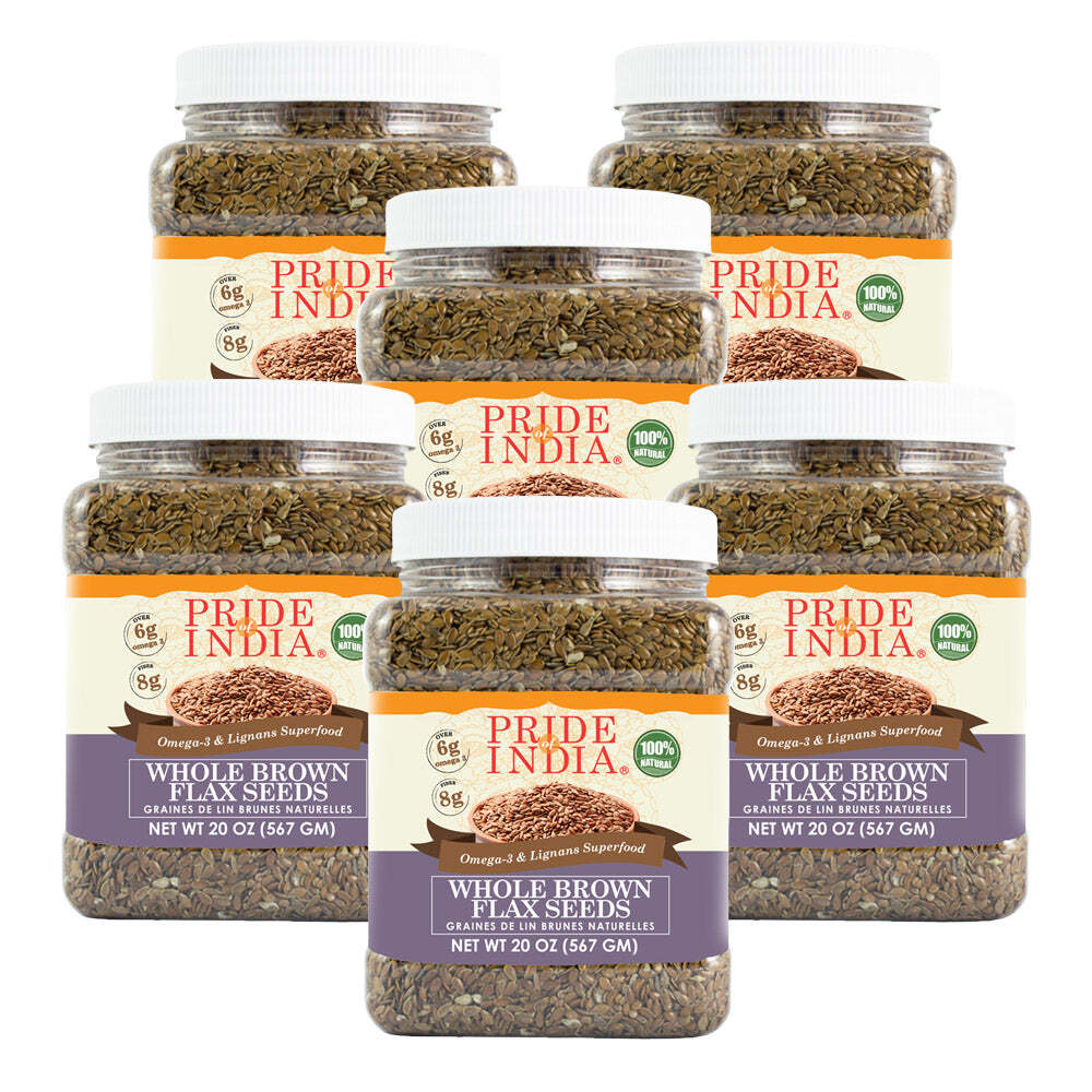 Whole Brown Flax Seeds – Omega-3 & Lignan Superfood Jar