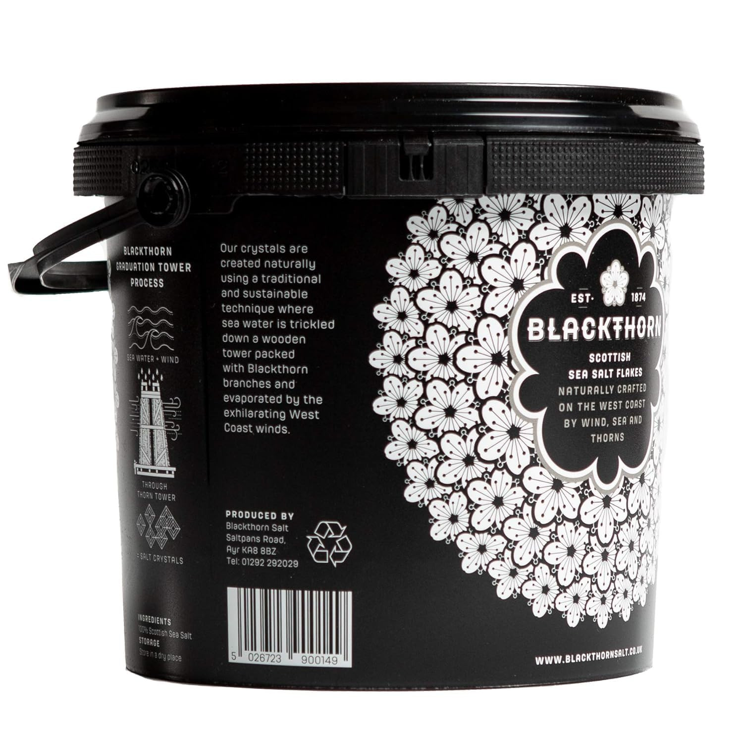 Scottish Gourmet Sea Salt Flakes – Natural and Unrefined, 50oz Resealable Tub