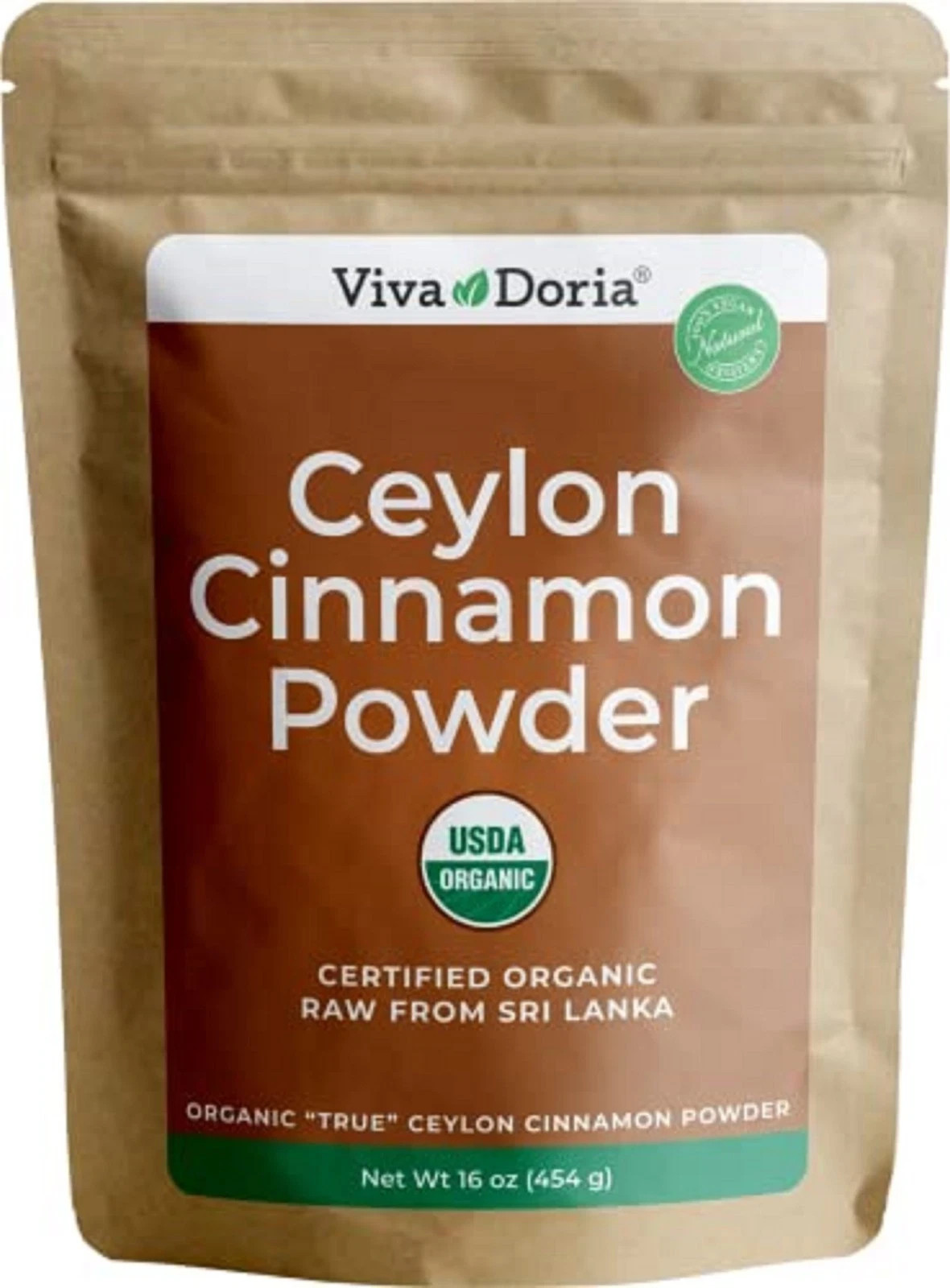 Canela De Ceilan Organica En Polvo, 100 % Cruda De Sri Lanka, 16 Oz (Paquete…