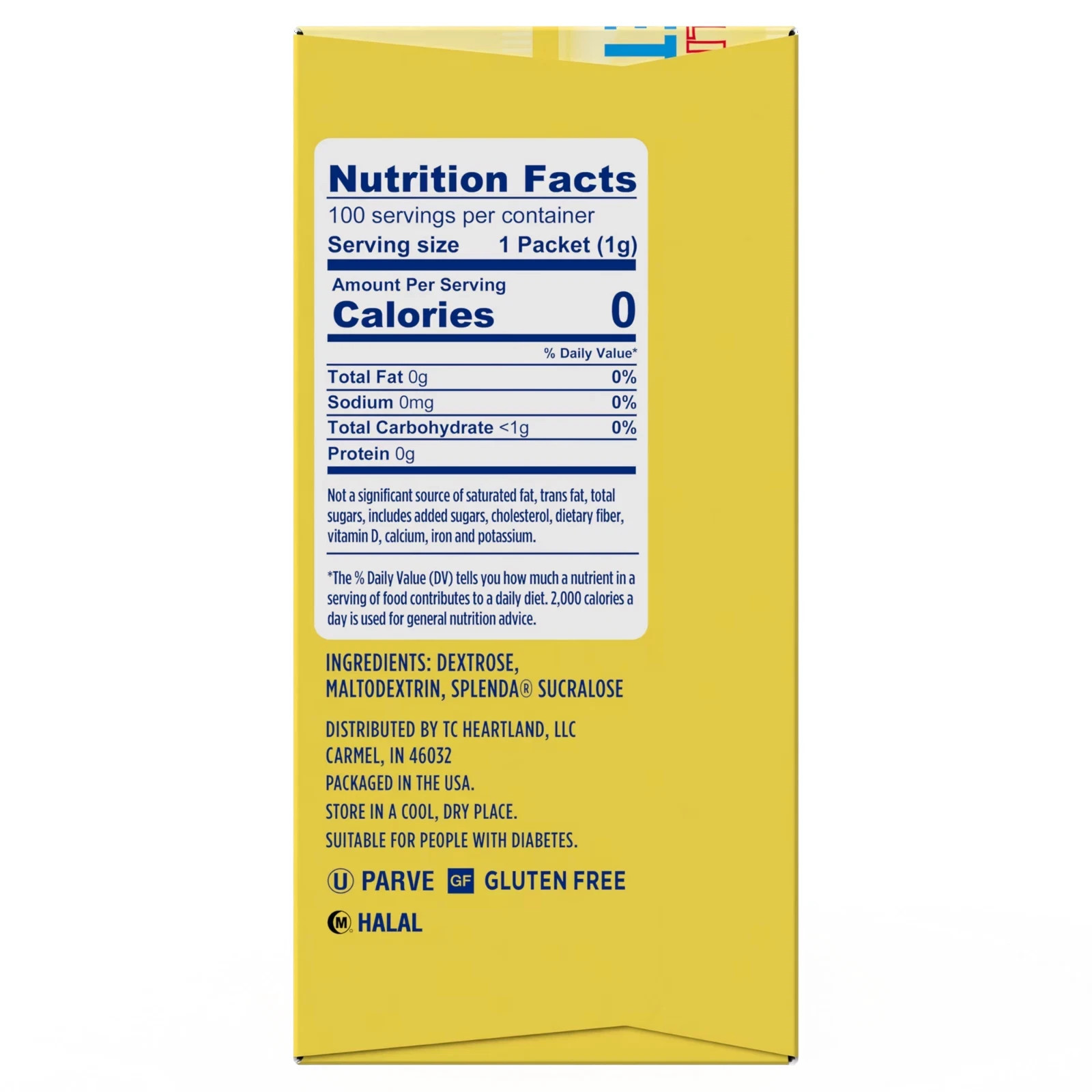 Splenda Zero Calorie Sweetener, Sugar Substitute Packets – 100CT